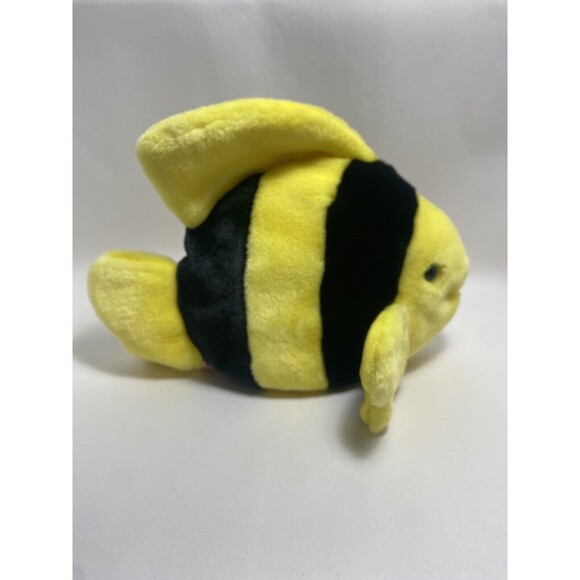 Vintage Ty Beanie Buddies Bubbles the Fish Plush Toy 1998 With Paper Hang Tag - Picture 3 of 9